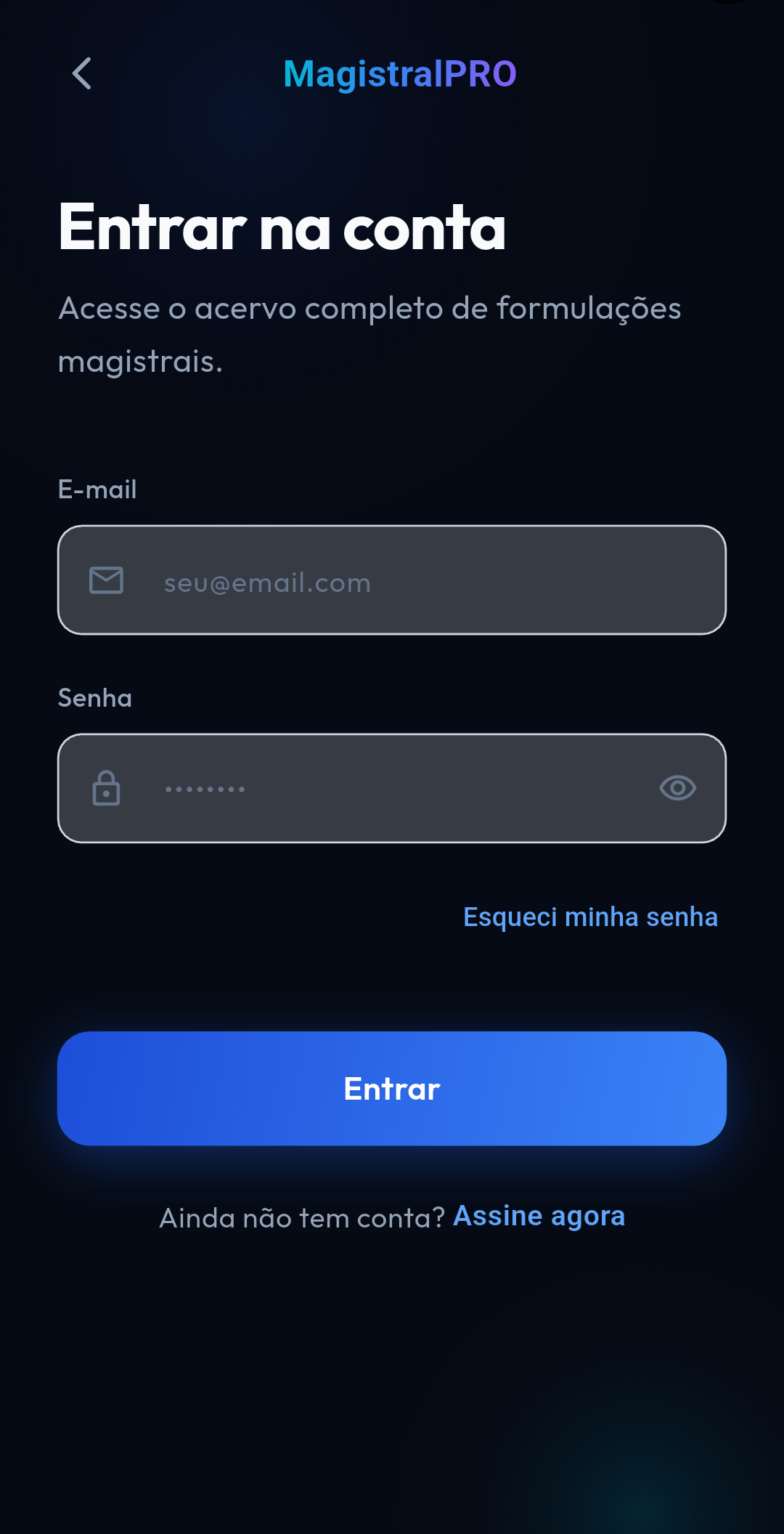 Tela de login
